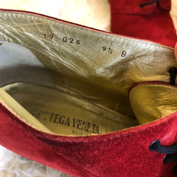 FREE SHIPPING!Bottega Veneta red lace up suede - Picture 5 of 7